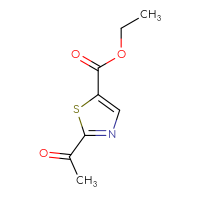 Chemical structure of ethyl 2-acetyl-1,3-thiazole-5-carboxylate - CSSB00035776814