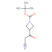 Chemical structure of tert-butyl 3-(2-cyanoacetyl)azetidine-1-carboxylate - CSSB00009888983