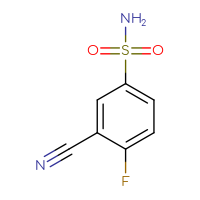 Chemical structure of 3-cyano-4-fluorobenzene-1-sulfonamide - CSSB00000753830