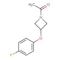 Chemical structure of 1-[3-(4-fluorophenoxy)azetidin-1-yl]ethan-1-one - CSSB01068031733