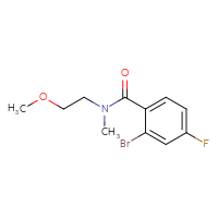 Chemical structure of 2-bromo-4-fluoro-N-(2-methoxyethyl)-N-methylbenzamide - CSSB00011402620