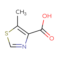 Chemical structure of 5-methyl-1,3-thiazole-4-carboxylic acid - CSSB00011997806