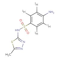 Chemical structure of 4-amino-N-(5-methyl-1,3,4-thiadiazol-2-yl)(²H₄)benzene-1-sulfonamide - CSSB00159257805