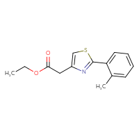 Chemical structure of ethyl 2-[2-(2-methylphenyl)-1,3-thiazol-4-yl]acetate - CSSB00000593066