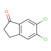 Chemical structure of 5,6-dichloro-2,3-dihydro-1H-inden-1-one - CSSB00010200749