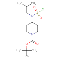 Chemical structure of tert-butyl 4-[(chlorosulfonyl)(2-methylpropyl)amino]piperidine-1-carboxylate - CSSB06259315892