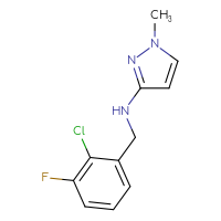 Chemical structure of N-[(2-chloro-3-fluorophenyl)methyl]-1-methyl-1H-pyrazol-3-amine - CSSB00006519200