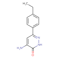 Chemical structure of 4-amino-6-(4-ethylphenyl)-2,3-dihydropyridazin-3-one - CSSB00010221753