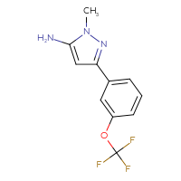 Chemical structure of 1-methyl-3-[3-(trifluoromethoxy)phenyl]-1H-pyrazol-5-amine - CSSB00009566122