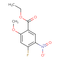 Chemical structure of ethyl 4-fluoro-2-methoxy-5-nitrobenzoate - CSSB00020673189
