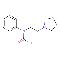 Chemical structure of N-phenyl-N-[2-(pyrrolidin-1-yl)ethyl]carbamoyl chloride - CSSB21224773769