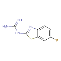 Chemical structure of N-(6-fluoro-1,3-benzothiazol-2-yl)guanidine - CSSB00010368415