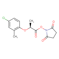 Chemical structure of 2,5-dioxopyrrolidin-1-yl (2S)-2-(4-chloro-2-methylphenoxy)propanoate - CSSB20270437886