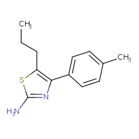 Chemical structure of 4-(4-methylphenyl)-5-propyl-1,3-thiazol-2-amine - CSSB00000013175