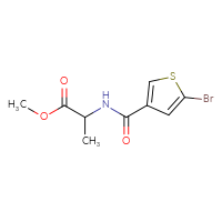 Chemical structure of methyl 2-[(5-bromothiophen-3-yl)formamido]propanoate - CSSB00011230342