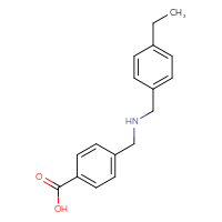 Chemical structure of 4-({[(4-ethylphenyl)methyl]amino}methyl)benzoic acid - CSSB00035770583