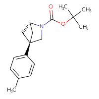 Chemical structure of tert-butyl (1s,4s)-4-(4-methylphenyl)-2-azabicyclo[2.1.1]hexane-2-carboxylate - CSSB20591804267