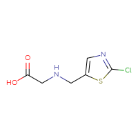 Chemical structure of 2-{[(2-chloro-1,3-thiazol-5-yl)methyl]amino}acetic acid - CSSB00010273999