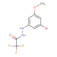 Chemical structure of N'-(3-bromo-5-methoxyphenyl)-2,2,2-trifluoroacetohydrazide - CSSB09888511695