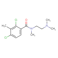 Chemical structure of 2,4-dichloro-N-[2-(dimethylamino)ethyl]-N,3-dimethylbenzamide - CSSB06465641948