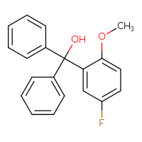 Chemical structure of (5-fluoro-2-methoxyphenyl)diphenylmethanol - CSSB21323098054