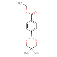 Chemical structure of ethyl 4-(5,5-dimethyl-1,3,2-dioxaborinan-2-yl)benzoate - CSSB02496108909