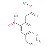 Chemical structure of methyl 2-(2-acetyl-4,5-dimethoxyphenyl)acetate - CSSB00010408150