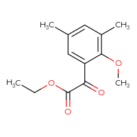 Chemical structure of ethyl 2-(2-methoxy-3,5-dimethylphenyl)-2-oxoacetate - CSSB02521412224