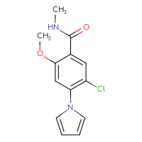 Chemical structure of 5-chloro-2-methoxy-N-methyl-4-(1H-pyrrol-1-yl)benzamide - CSSB02004892751