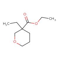 Chemical structure of ethyl 3-ethyloxane-3-carboxylate - CSSB14987724245