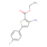 Chemical structure of ethyl 3-amino-5-(4-fluorophenyl)thiophene-2-carboxylate - CSSB00000389527