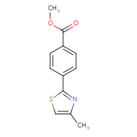 Chemical structure of methyl 4-(4-methyl-1,3-thiazol-2-yl)benzoate - CSSB00000056027