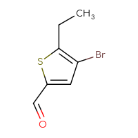 Chemical structure of 4-bromo-5-ethylthiophene-2-carbaldehyde - CSSB00000763630