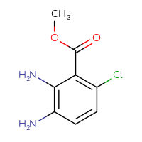 Chemical structure of methyl 2,3-diamino-6-chlorobenzoate - CSSB00010584404