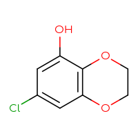 Chemical structure of 7-chloro-2,3-dihydro-1,4-benzodioxin-5-ol - CSSB00010670075
