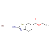 Chemical structure of ethyl 2-amino-4,5,6,7-tetrahydro-1,3-benzothiazole-6-carboxylate hydrobromide - CSSB00025741934
