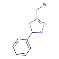Chemical structure of 2-(bromomethyl)-5-phenyl-1,3,4-thiadiazole - CSSB00024169888