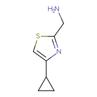 Chemical structure of 1-(4-cyclopropyl-1,3-thiazol-2-yl)methanamine - CSSB00102558074