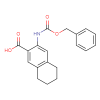 Chemical structure of 3-{[(benzyloxy)carbonyl]amino}-5,6,7,8-tetrahydronaphthalene-2-carboxylic acid - CSSB00137315658