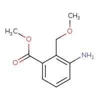 Chemical structure of methyl 3-amino-2-(methoxymethyl)benzoate - CSSB00035883884