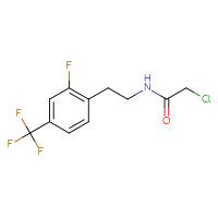 Chemical structure of 2-chloro-N-{2-[2-fluoro-4-(trifluoromethyl)phenyl]ethyl}acetamide - CSSB21332044291
