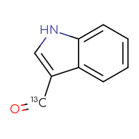 Chemical structure of 1H-indole-3-(¹³C)carbaldehyde - CSSB00102635262