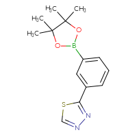 Chemical structure of 2-[3-(4,4,5,5-tetramethyl-1,3,2-dioxaborolan-2-yl)phenyl]-1,3,4-thiadiazole - CSSB03552306897
