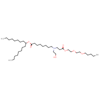 Chemical structure of heptadecan-9-yl 8-[(2-hydroxyethyl)(3-oxo-3-{2-[2-(pentyloxy)ethoxy]ethoxy}propyl)amino]octanoate - CSSB20957408763