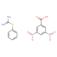 Chemical structure of (phenylsulfanyl)methanimidamide; 3,5-dinitrobenzoic acid - CSSB02125605325