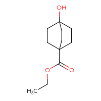 Chemical structure of ethyl 4-hydroxybicyclo[2.2.2]octane-1-carboxylate - CSSB00000052898