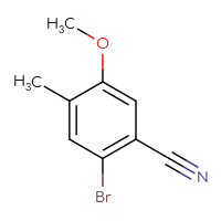 Chemical structure of 2-bromo-5-methoxy-4-methylbenzonitrile - CSSB00021473812