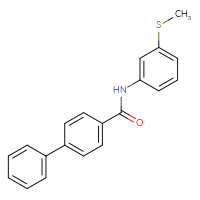 Chemical structure of N-[3-(methylsulfanyl)phenyl]-[1,1'-biphenyl]-4-carboxamide - CSSB00121651283