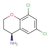 Chemical structure of (4S)-6,8-dichloro-3,4-dihydro-2H-1-benzopyran-4-amine - CSSB00012332548