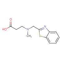 Chemical structure of 3-{[(1,3-benzothiazol-2-yl)methyl](methyl)amino}propanoic acid - CSSB00000281341